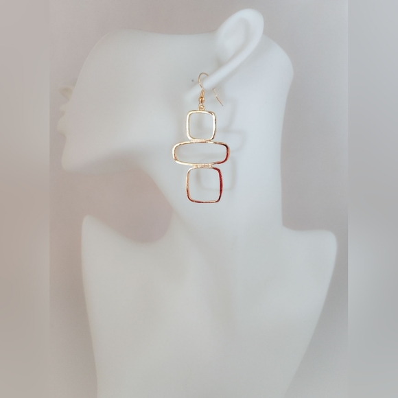 Jewelry - Modern Geo Alloy Drop Earrings